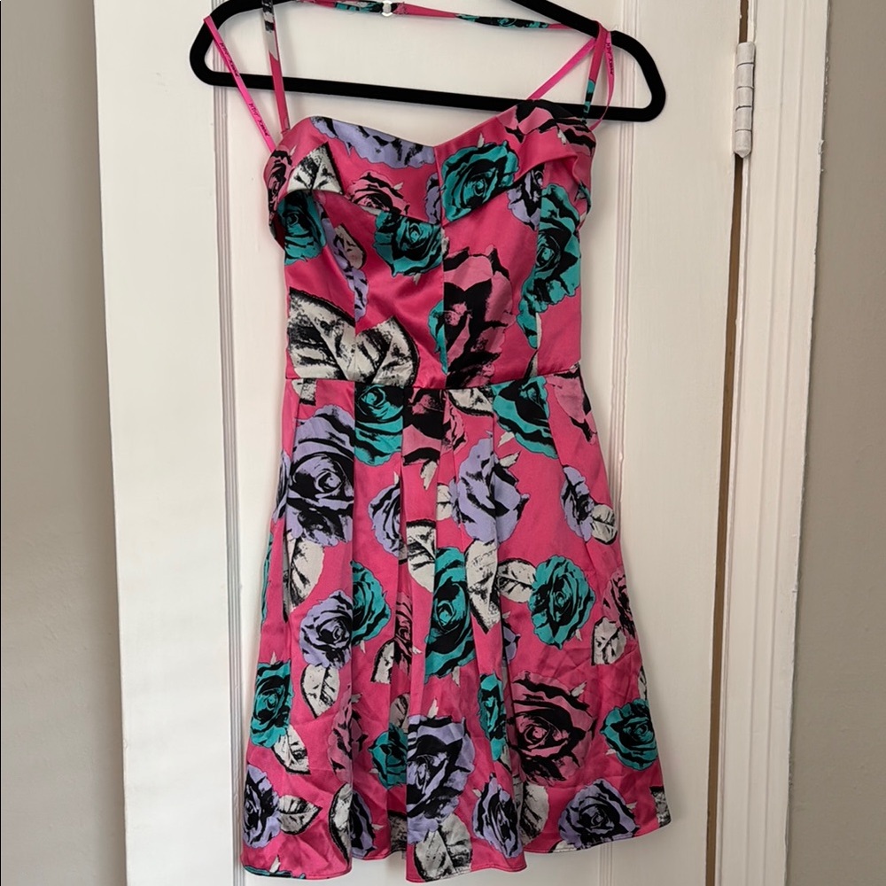 Betsy Johnson Floral Rose Pattern Cocktail Dress